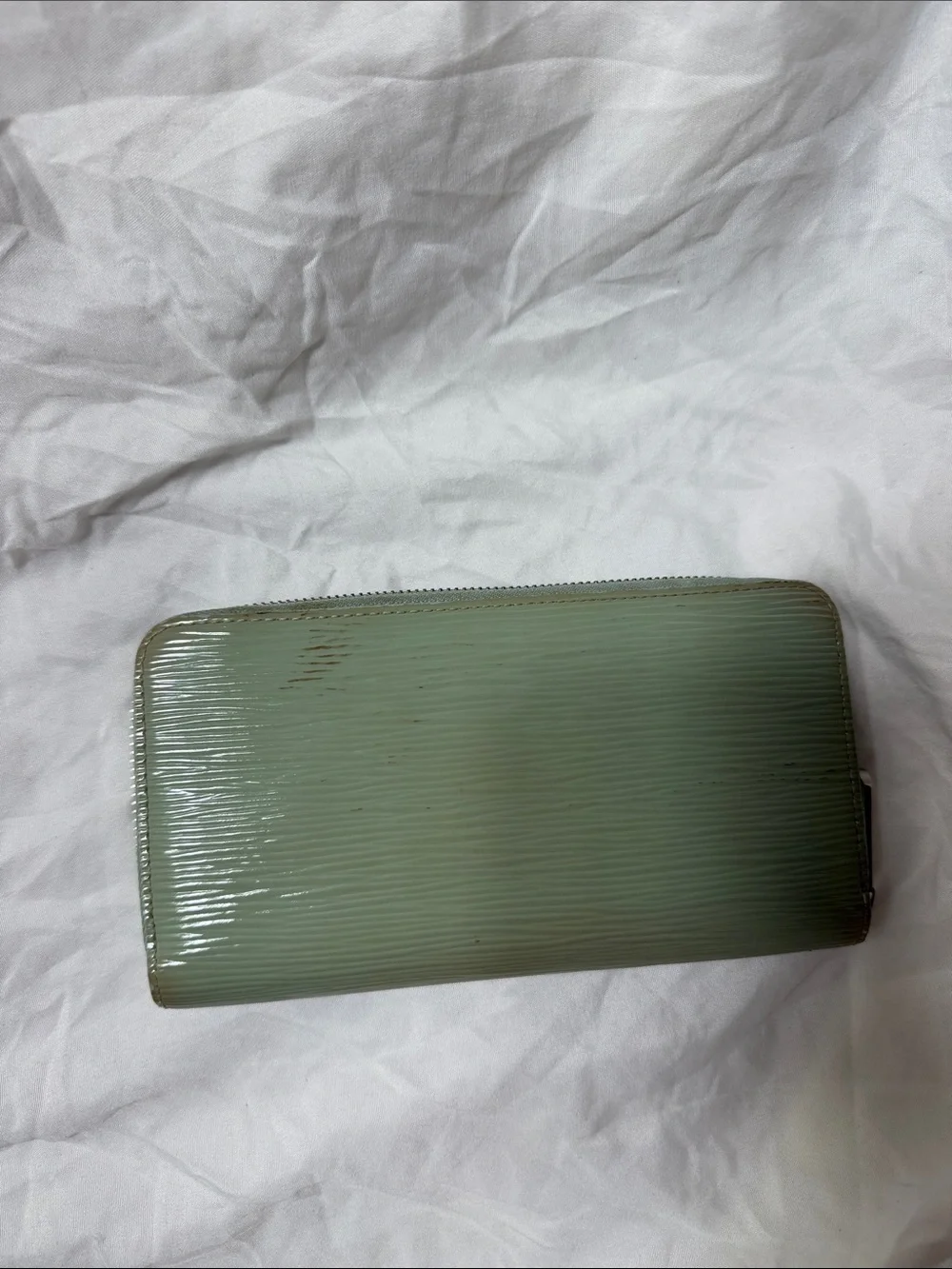 Louis Vuitton Epi Zip-Around Wallet in Sage Green